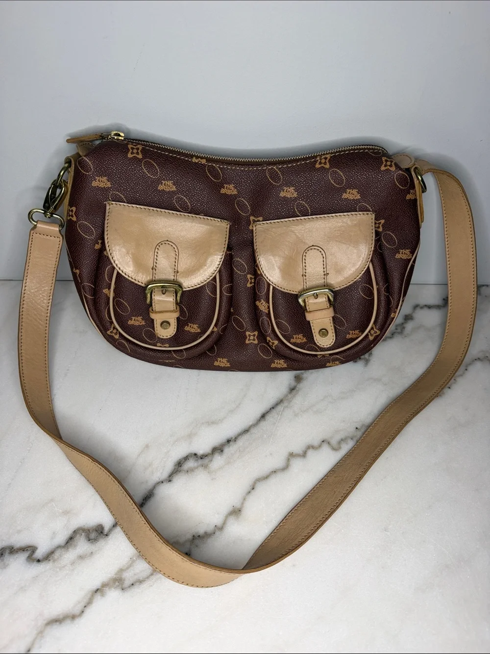 The Bridge Made in Italy monogram shoulder bag